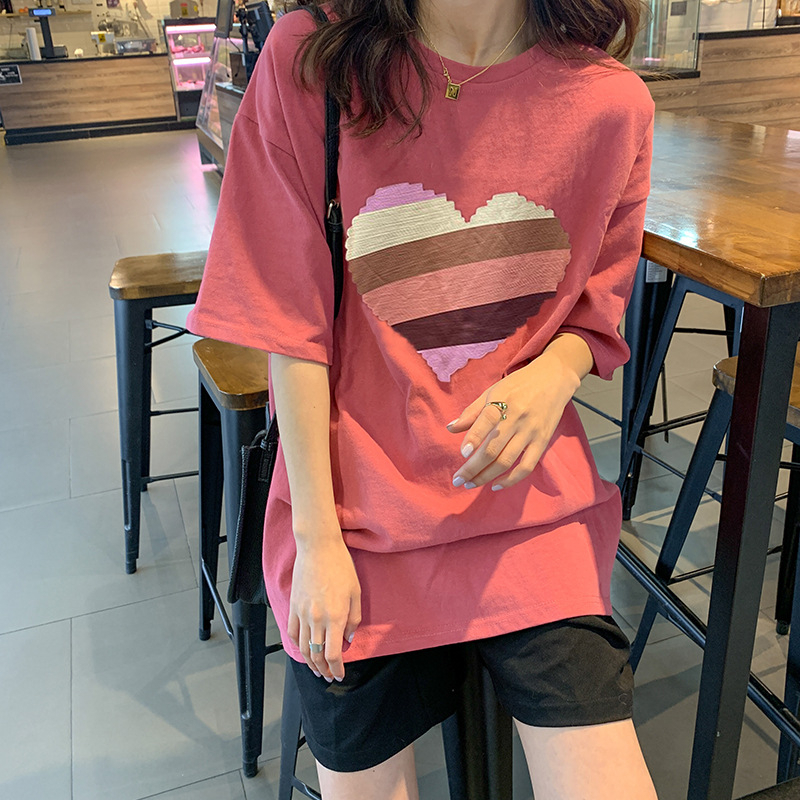 DIDIKA Áo Thun Cotton Tay Ngắn Dáng Rộng In Họa Tiết Thời Trang Mùa Hè Kiểu Mới Cho Nữ