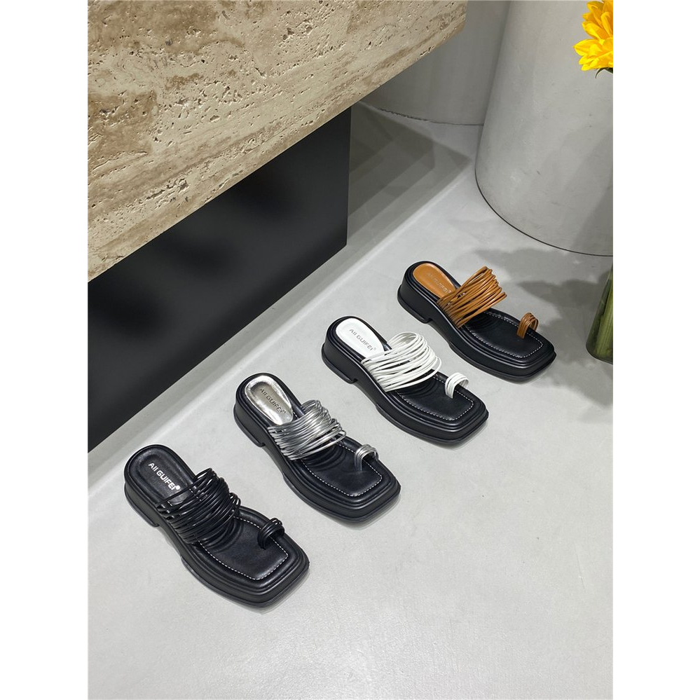 Giày Sandal Cao Gót Hở Ngón Họa Tiết Kẻ Sọc Thời Trang Dành Cho Nữ