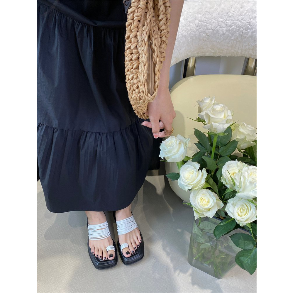 Giày Sandal Cao Gót Hở Ngón Họa Tiết Kẻ Sọc Thời Trang Dành Cho Nữ