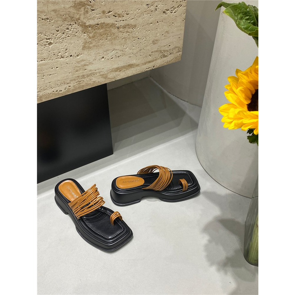 Giày Sandal Cao Gót Hở Ngón Họa Tiết Kẻ Sọc Thời Trang Dành Cho Nữ