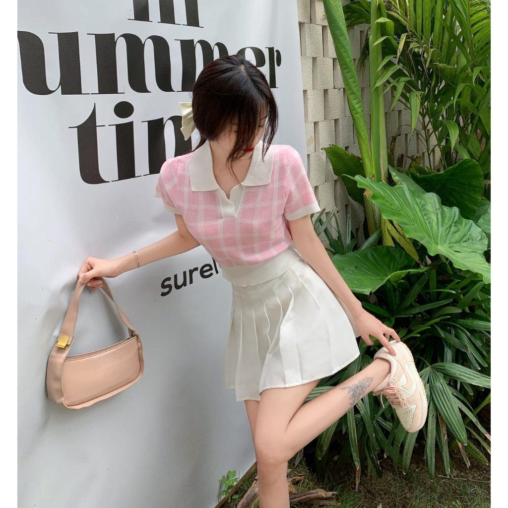 Áo polo Ngắn Tay Thời Trang Mùa Hè Hàn Quốc Cho Nữ