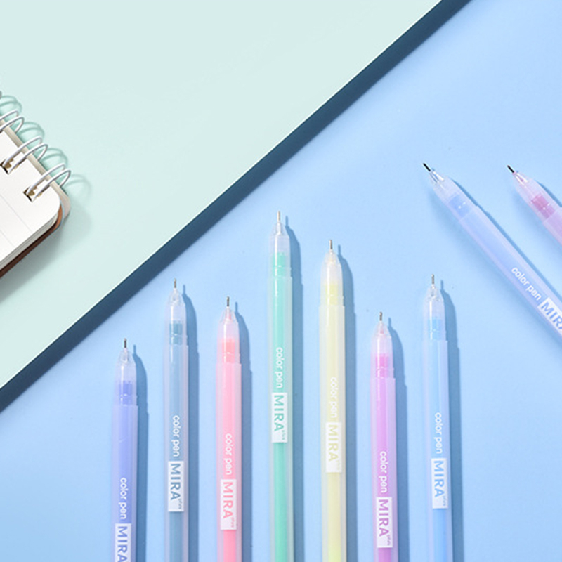 1 Cây Bút Mực Gel Trong Suốt Ngòi 0.5mm 12 Màu