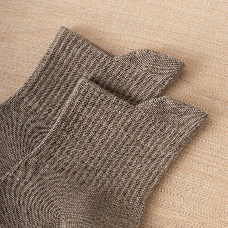 FHYL Vớ Thể Thao Màu Trơn Cổ Vừa Mềm Mại Thoáng Khí Khử Mùi Bốn Chiều Dễ Thương Phong Cách Hàn Quốc Cho Nữ