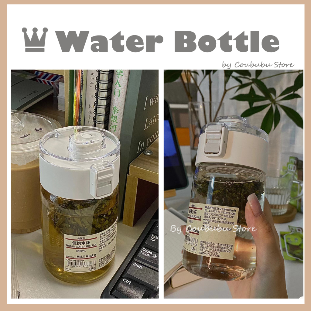 ✿Áo Thun Coububu Coububu In Hình Cá Tính✿ Bình Đựng Nước Bằng Nhựa Dung Tích Lớn Chống Rơi Phong Cách Nhật Bản