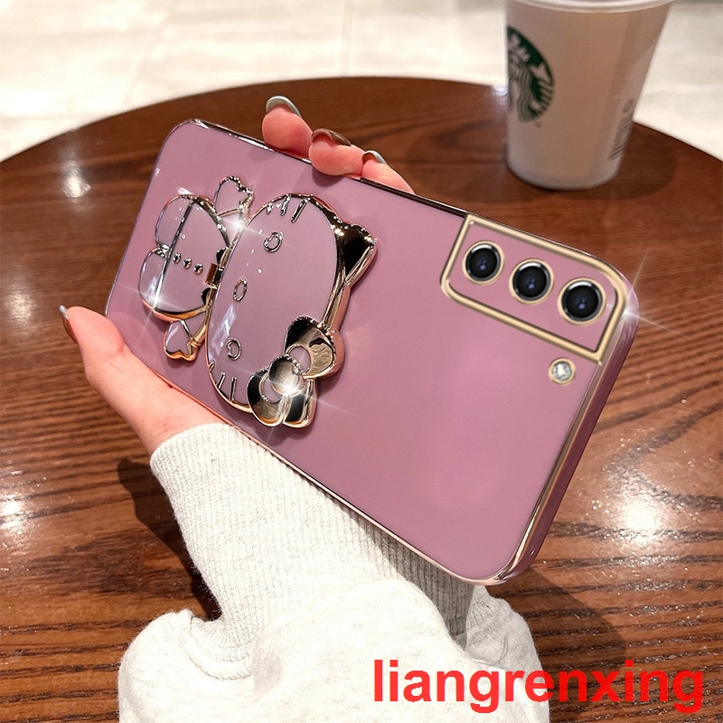 Ốp lưng samsung s21 fe samsung s21 ultra samsung s21 plus Ốp Điện Thoại Silicon Chống Sốc Kèm Gương Trang Điểm Cho samsung s21 fe samsung s21 ultra samsung s21 plus DDJZM01 viền vuông cute