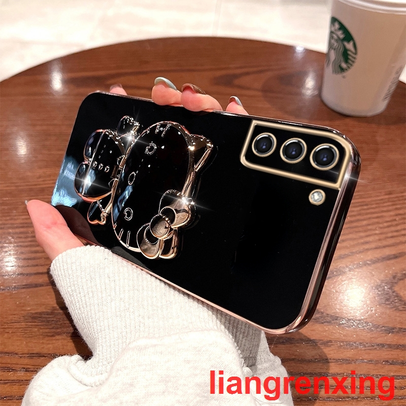 Ốp lưng samsung s21 fe samsung s21 ultra samsung s21 plus Ốp Điện Thoại Silicon Chống Sốc Kèm Gương Trang Điểm Cho samsung s21 fe samsung s21 ultra samsung s21 plus DDJZM01 viền vuông cute