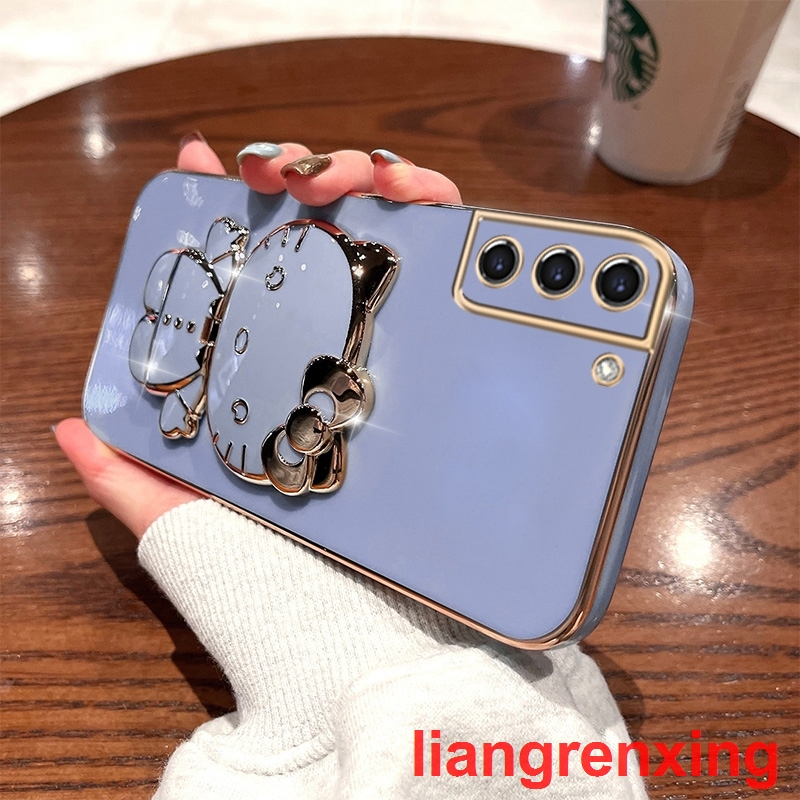 Ốp lưng samsung s21 fe samsung s21 ultra samsung s21 plus Ốp Điện Thoại Silicon Chống Sốc Kèm Gương Trang Điểm Cho samsung s21 fe samsung s21 ultra samsung s21 plus DDJZM01 viền vuông cute