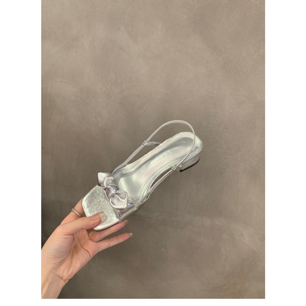 Giày Sandal Đế Thấp Mũi Vuông Phong Cách Hàn Quốc Cho Nữ