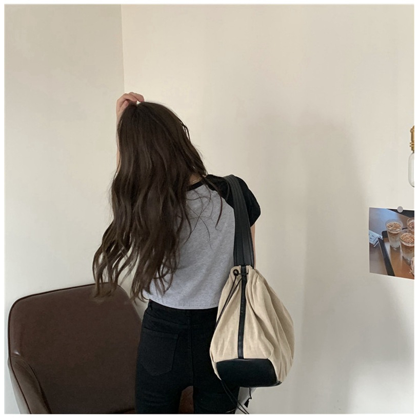 Áo Thun Tay Ngắn Cổ Tròn Phối Màu Thời Trang Mùa Hè Phong Cách Hàn Quốc Cho Nữ