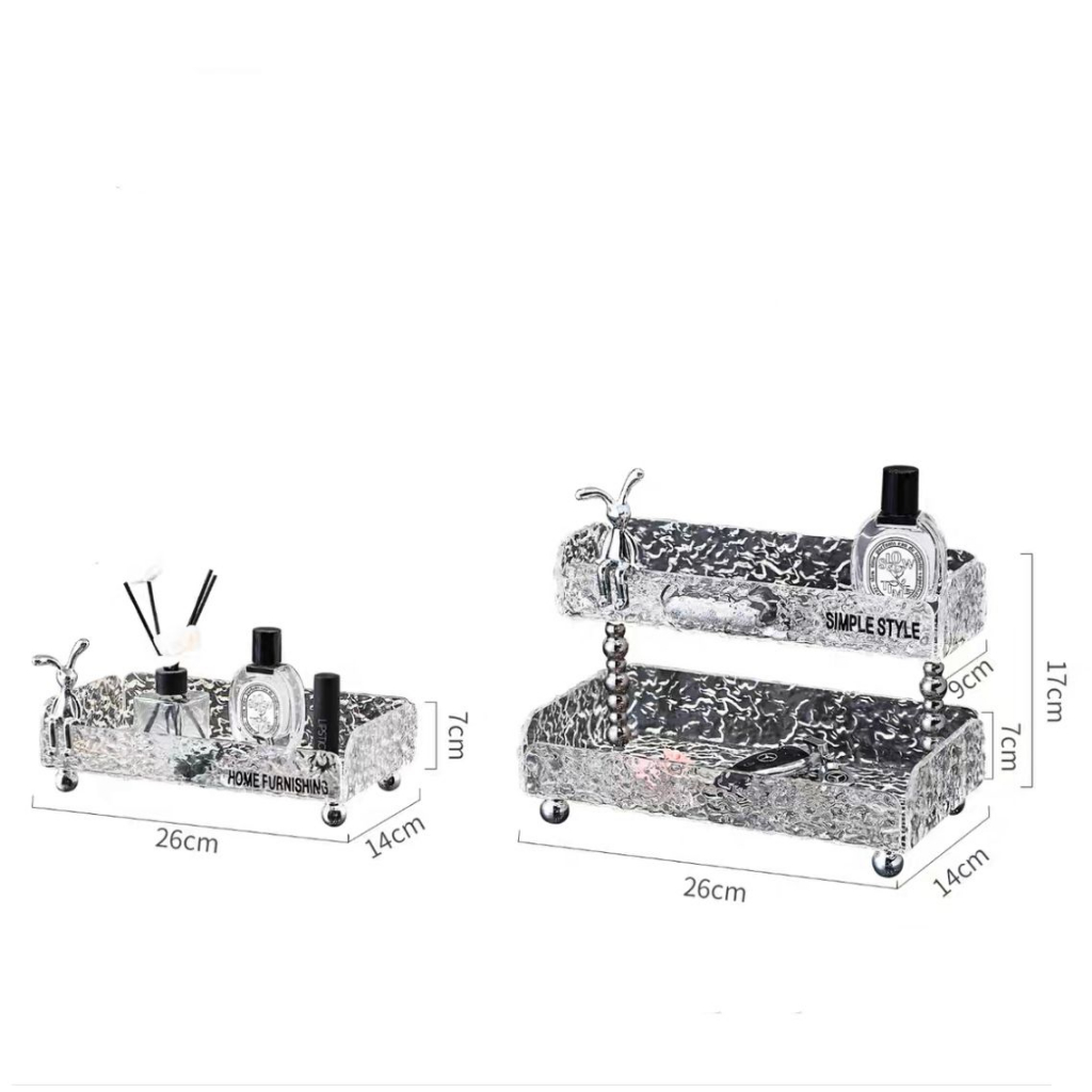 Khay Đựng Nước Hoa Chìa Khóa Vật nhỏ Để Bàn Trang Trí Phòng Khách Sang Trọng