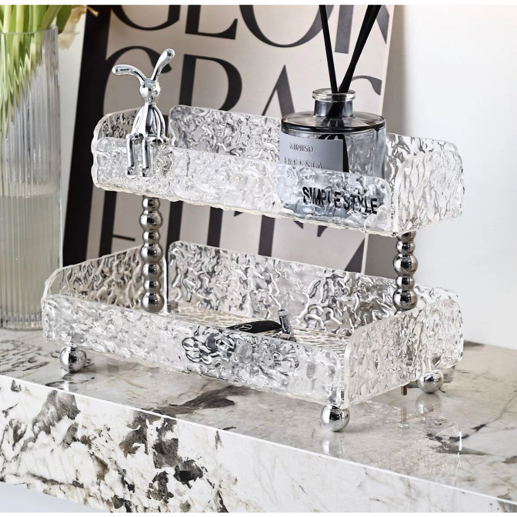 Khay Đựng Nước Hoa Chìa Khóa Vật nhỏ Để Bàn Trang Trí Phòng Khách Sang Trọng