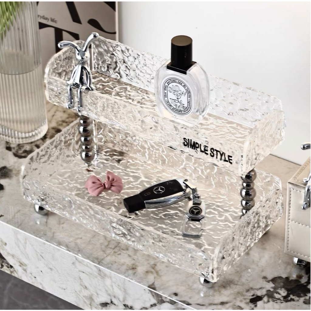 Khay Đựng Nước Hoa Chìa Khóa Vật nhỏ Để Bàn Trang Trí Phòng Khách Sang Trọng