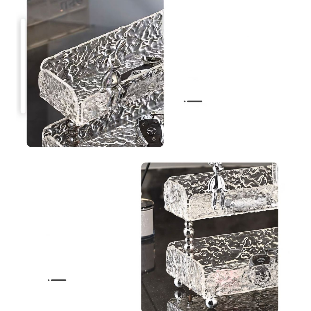 Khay Đựng Nước Hoa Chìa Khóa Vật nhỏ Để Bàn Trang Trí Phòng Khách Sang Trọng