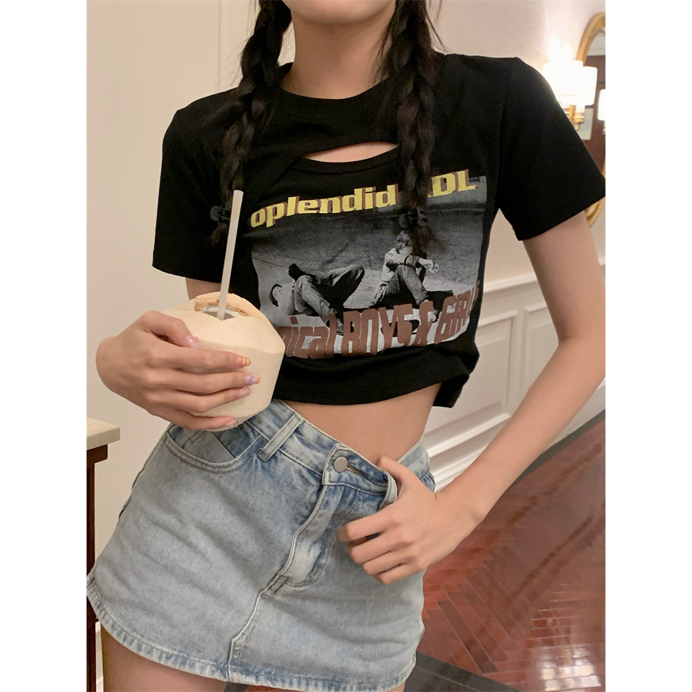 Áo Thun Tay Ngắn Thời Trang Mùa Hè Hàn Quốc Hàng Mới Dành Cho Bạn Nữ