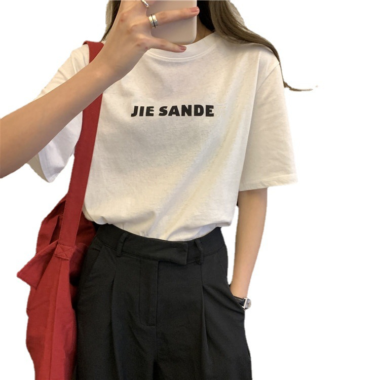 Áo Thun Nữ Ngắn Tay Cổ Tròn Thời Trang Mùa Hè Hàn Quốc Mới