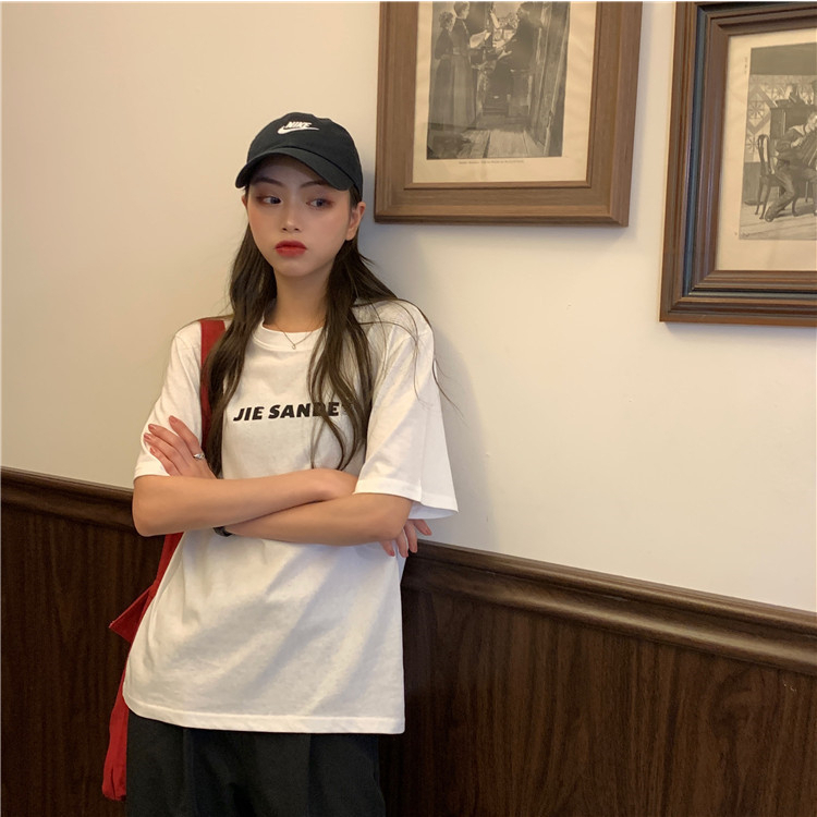 Áo Thun Nữ Ngắn Tay Cổ Tròn Thời Trang Mùa Hè Hàn Quốc Mới