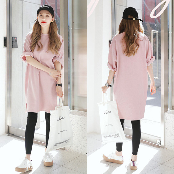 Áo Thun Tay Ngắn Cổ Tròn Dáng Rộng Phong Cách Hàn Quốc Thời Trang Mùa Hè Mới Cho Nữ