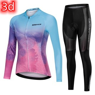 Bộ Đồ Đạp Xe Tay Dài Thoáng Khí 3D Có Đệm Gel Có Khóa Kéo Bảo Vệ Toàn Diện Và Tia UV