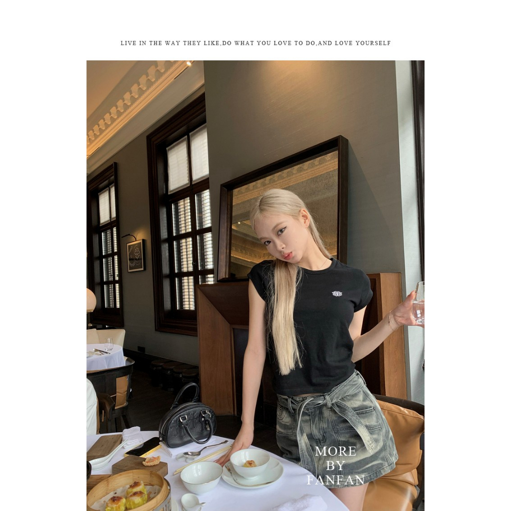 Áo Thun Ngắn Tay Thêu Họa Tiết Thời Trang Dành Cho Nữ