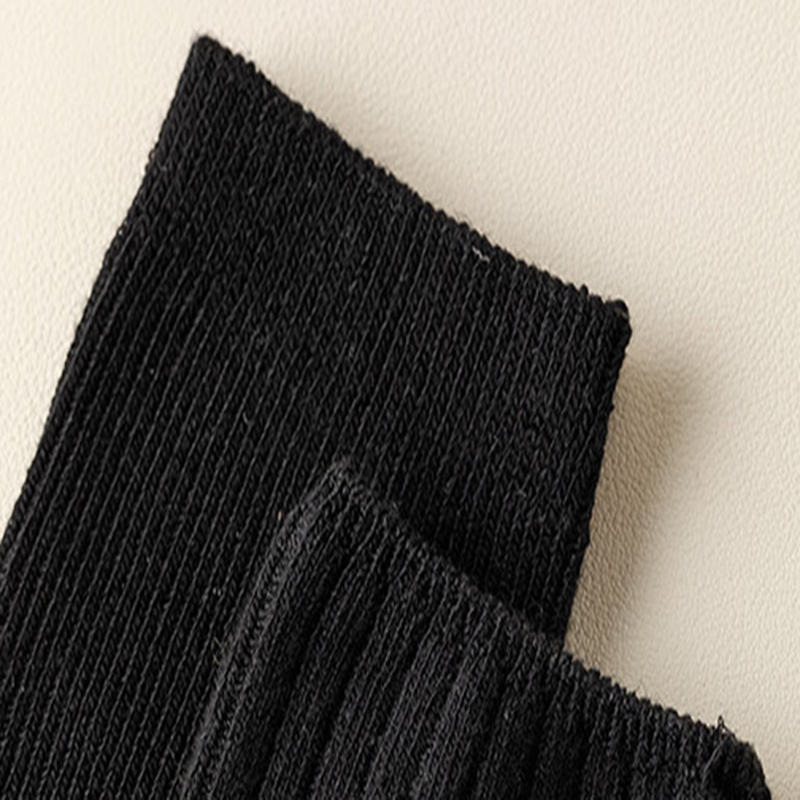 Vớ Ống Ngắn Mềm Mại Màu Đen Trơn Khử Mùi Bốn Chiều Phong Cách Hàn Quốc Cho Nữ