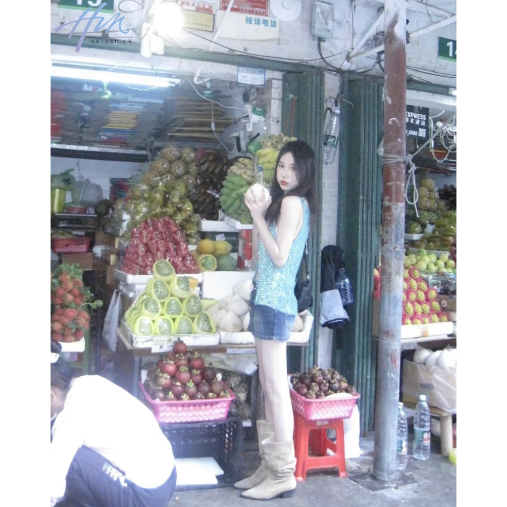 Áo Sát Nách Đính Kim Tuyến Lấp Lánh Phong Cách Mỹ Cổ Điển Thời Trang Mùa Hè Hàng Mới 2023 Dành Cho Bạn Nữ