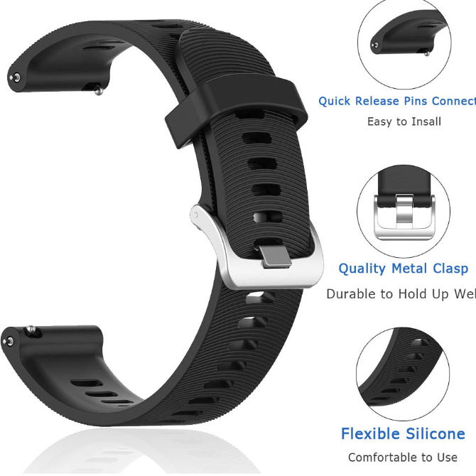 Dây đeo silicon cho đồng hồ thông minh Garmin Forerunner245M / 245 Garmin Approach S40