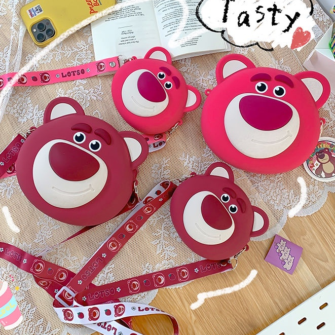 SUNNYCOLOR Túi bên hông Sang trọng Nguyên tố gấu dâu tây Dễ thương L21T071