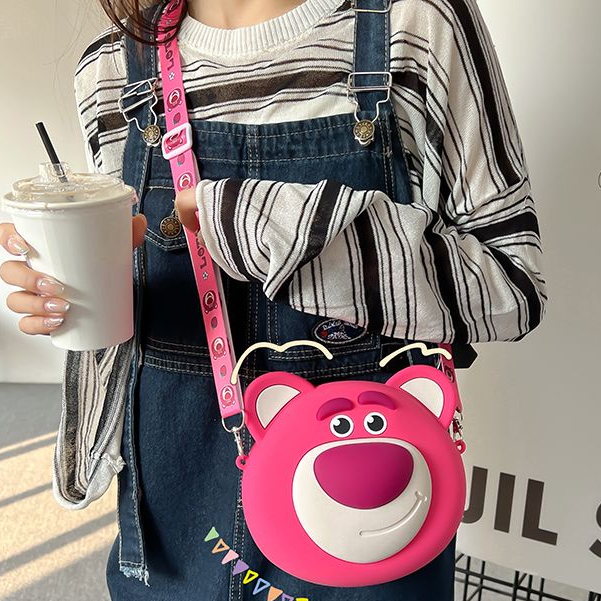 SUNNYCOLOR Túi bên hông Sang trọng Nguyên tố gấu dâu tây Dễ thương L21T071