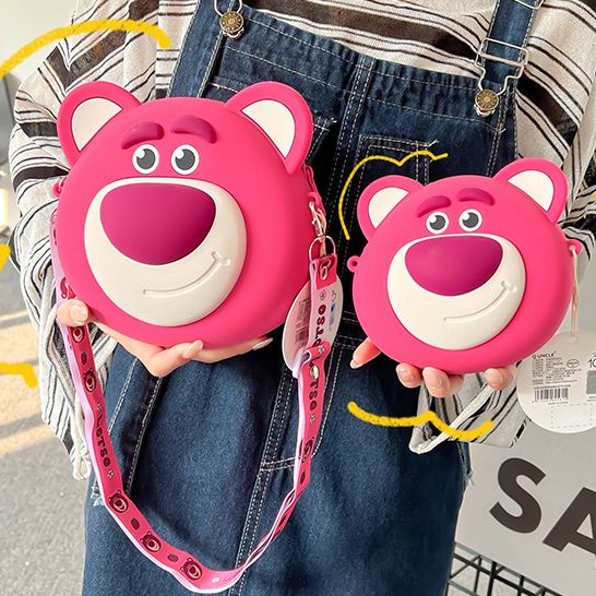 SUNNYCOLOR Túi bên hông Sang trọng Nguyên tố gấu dâu tây Dễ thương L21T071