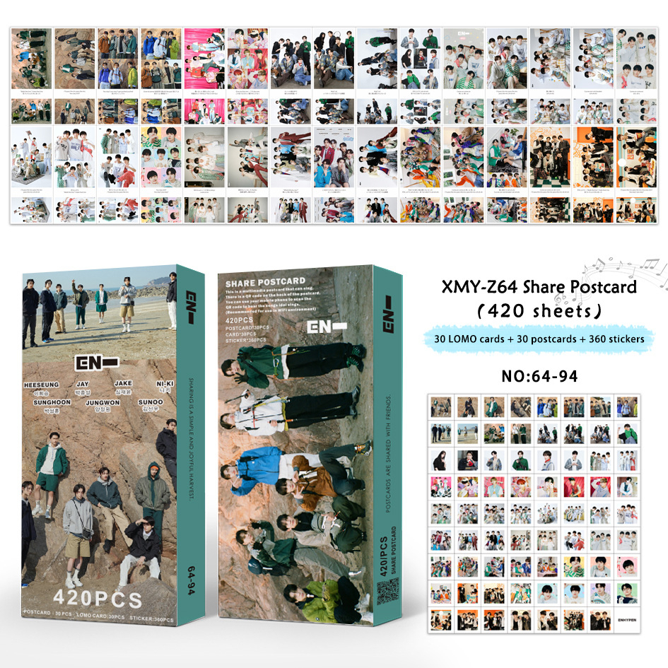 F4 Thailand Boys BRIGHTWIN Enhypen STRAYKIDS ATEEZ Album Postcards + Photocards + Stickers