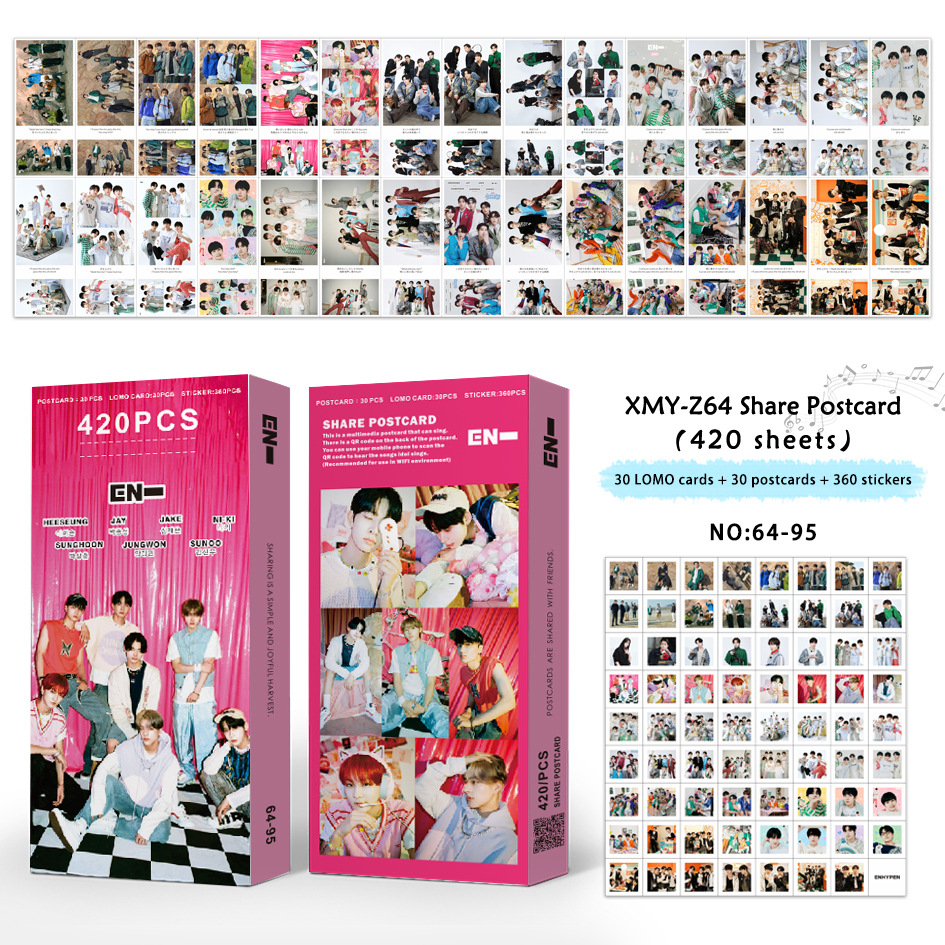 F4 Thailand Boys BRIGHTWIN Enhypen STRAYKIDS ATEEZ Album Postcards + Photocards + Stickers