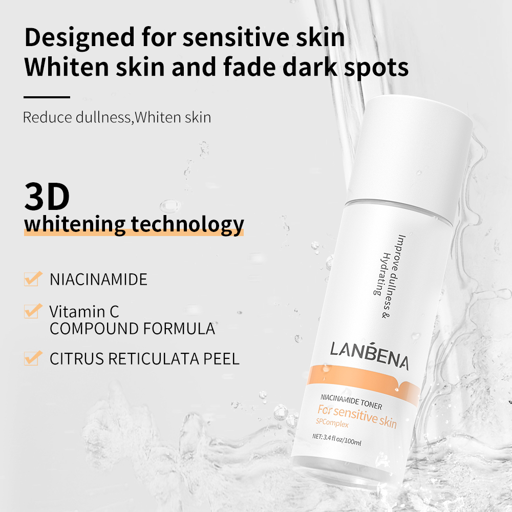 Toner Niacinamide LANBENA 100ml dưỡng ẩm làm trắng sáng chăm sóc da chuyên dụng