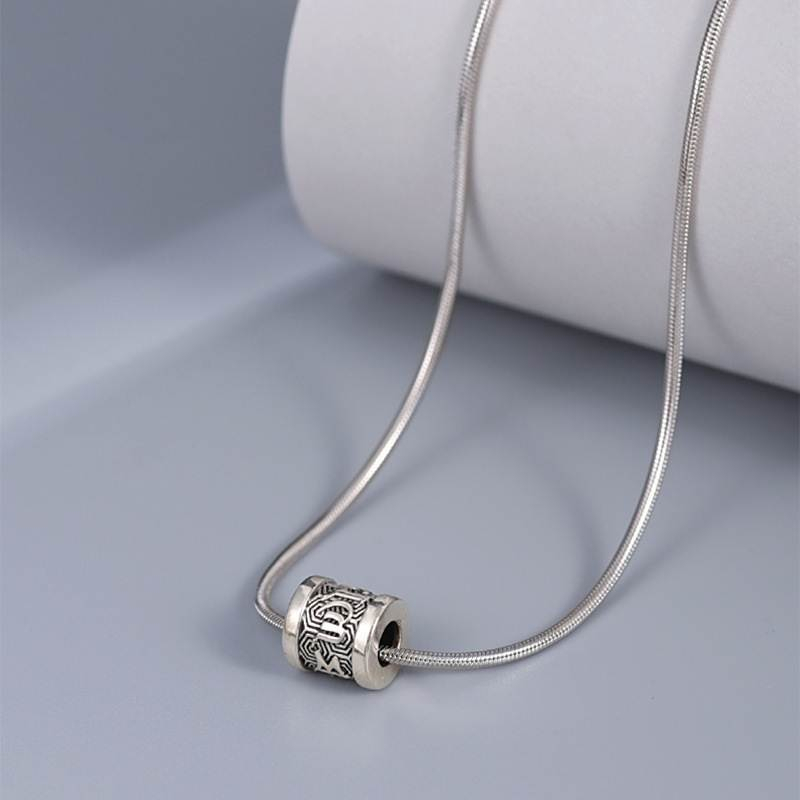 Vòng Cổ Chuỗi Hạt Hình Xương Rắn Phong Cách Tây Tạng Cho Nam