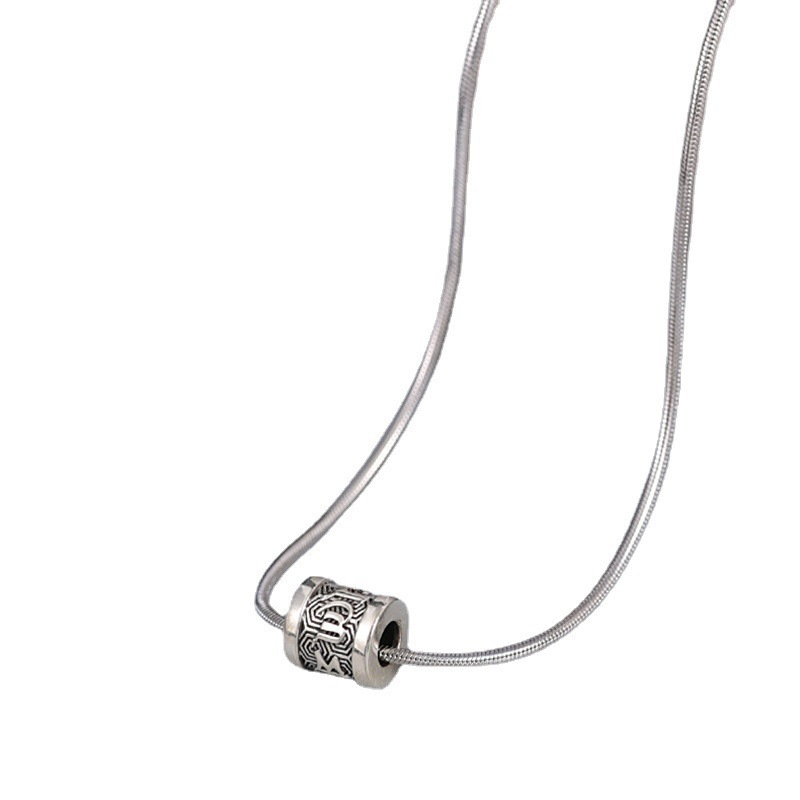 Vòng Cổ Chuỗi Hạt Hình Xương Rắn Phong Cách Tây Tạng Cho Nam