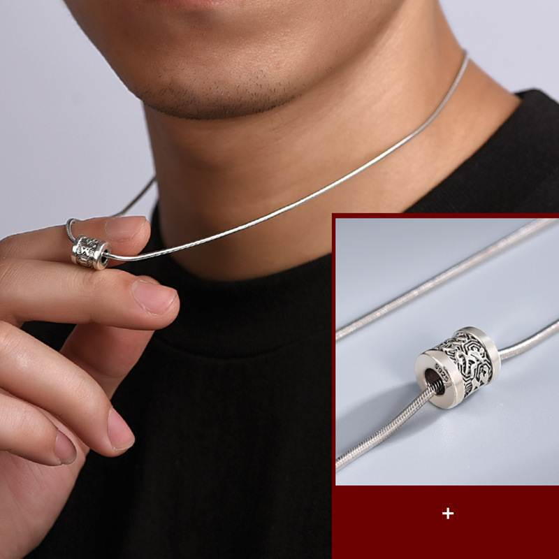 Vòng Cổ Chuỗi Hạt Hình Xương Rắn Phong Cách Tây Tạng Cho Nam