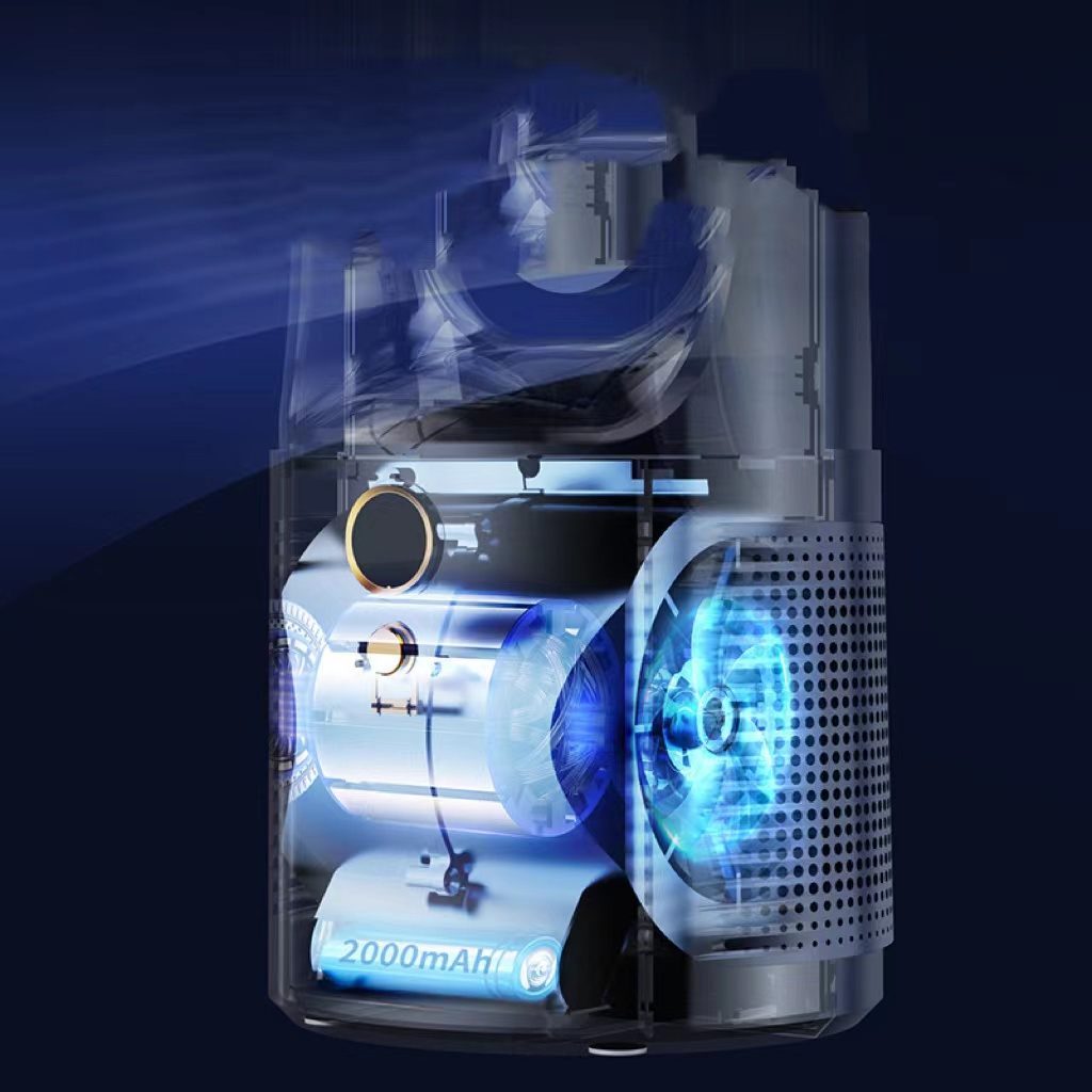 Quạt Làm Mát Không Cánh Không Cánh Tích Hợp Đèn LED Siêu Êm Sạc USB