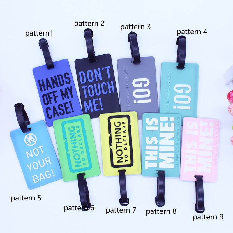 Thẻ Tên Hành Lý Bằng Silicone 9 Thiết Kế