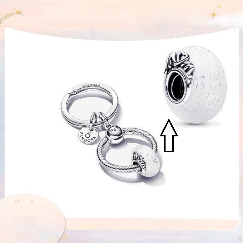 Bộ Móc Khóa Mặt Kính Mẹ & Trái Tim Bằng Bạc 925s Pandora