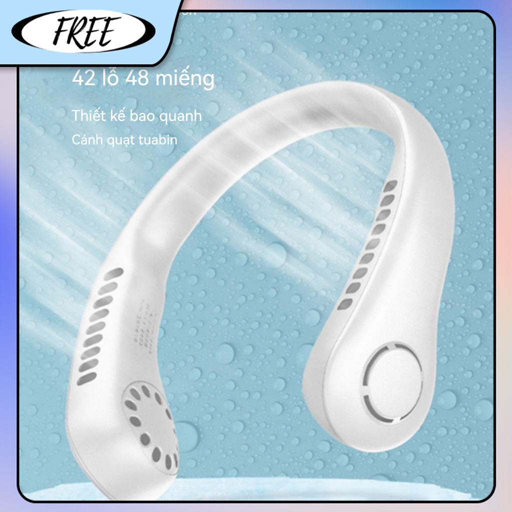 FREE USB quạt mini đeo cổ Quạt quạt tích điện Quạt Cầm Tay quạt điện tiện lợi không cánh quạt Dung lượng pin lớn 2000-4000mAhH2A5001