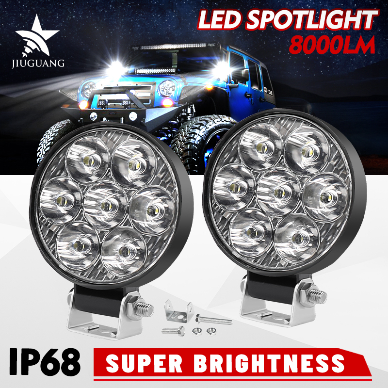 Đèn Pha led 48W 12v 24V Chuyên Dụng Cho Xe Mô Tô Địa Hình SUV