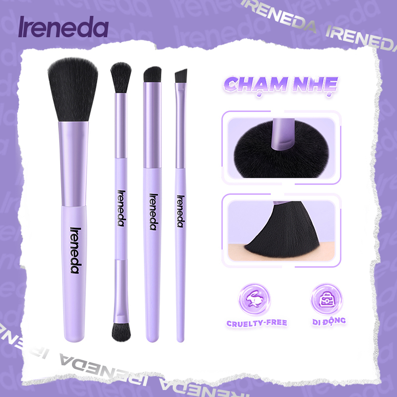 Ireneda Set Cọ Trang Điểm Lông Mày Eyshadow Mềm Mại Chuyên Dụng