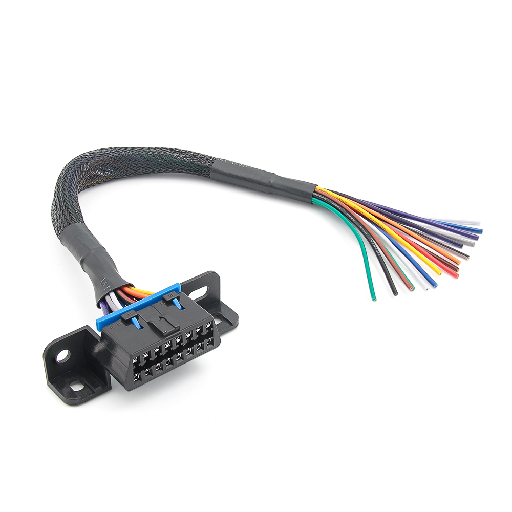 Dây Cáp Kết Nối 10cm / 30cm 16 Pin Female Sang Mở OBD 2 Female Sang Male J1962 Cho ELM327 OBD 2 OBD2