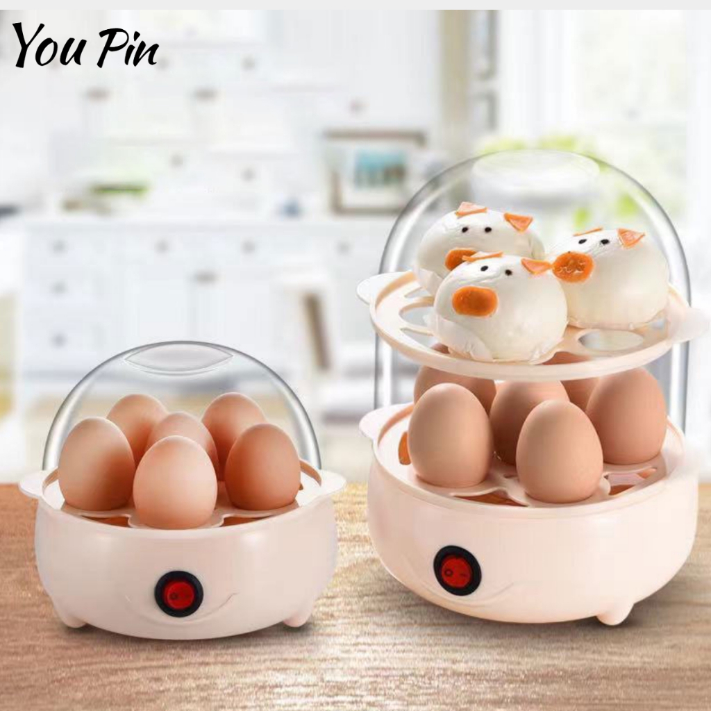 Youpin Egg steamer anti-dry automatic power off household double-layer egg cooker small steamed egg custard