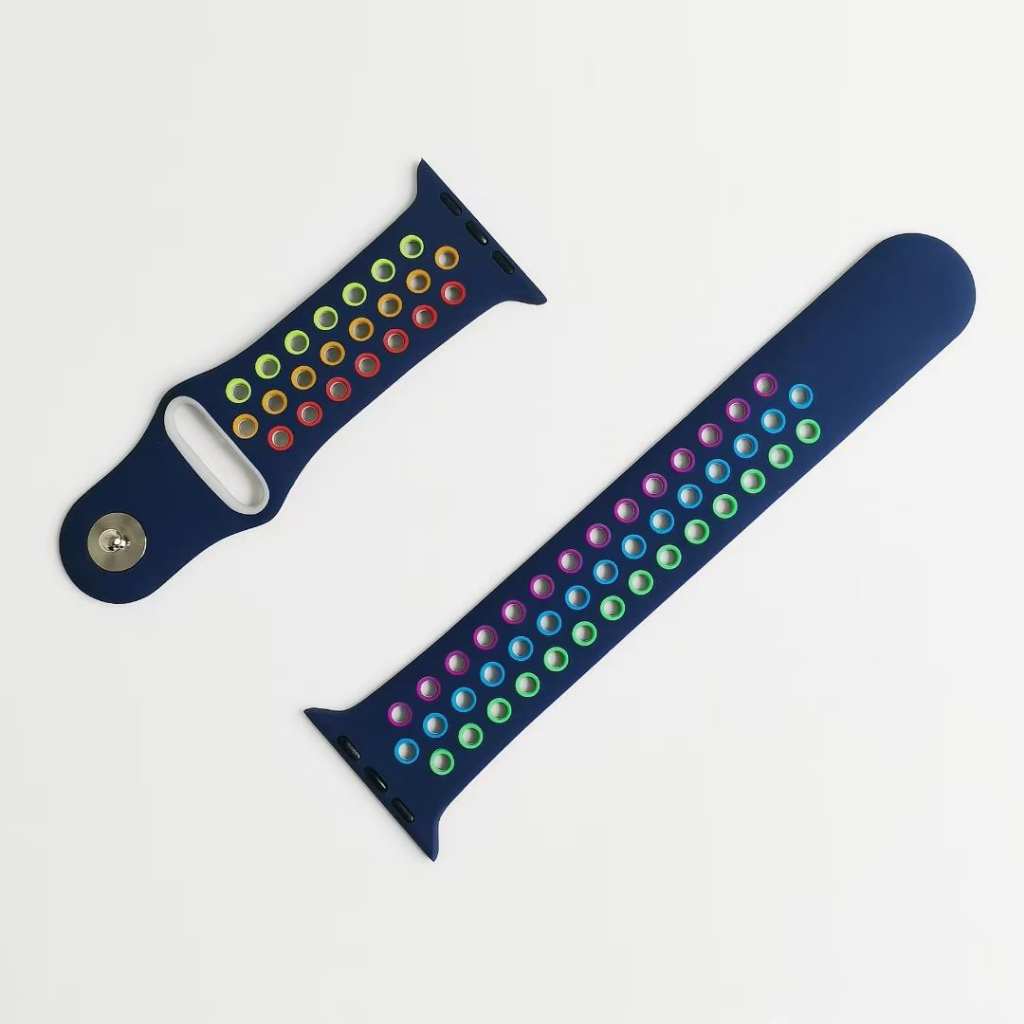 Dây Đeo Bằng Silicone Thoáng Khí Chất Lượng Cao Cho iWatch 7 / 6 / 5 / 4 / 3 / 2 / 1 / SE Generation 38 / 40 / 41 / 42 / 44 / 45