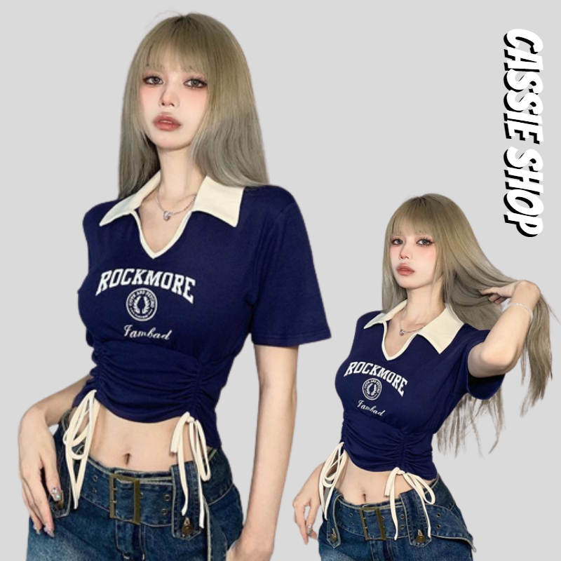 Cassie áo croptop áo croptop nữ Thiết kế ít người cao eo slim hottie ngắn áo khoác 2023 NEW MAY0912