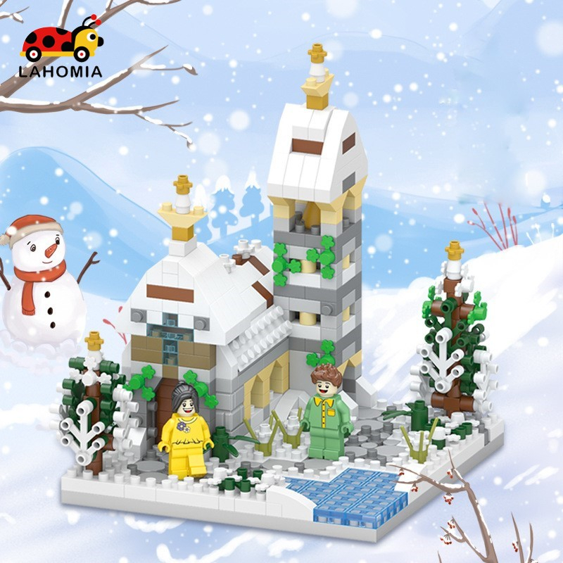 LAHOMIA 600CT Bộ Đồ Chơi Mô Hình Lắp Ráp Ngôi Nhà Hoa ngôi nhà Bốn Mùa