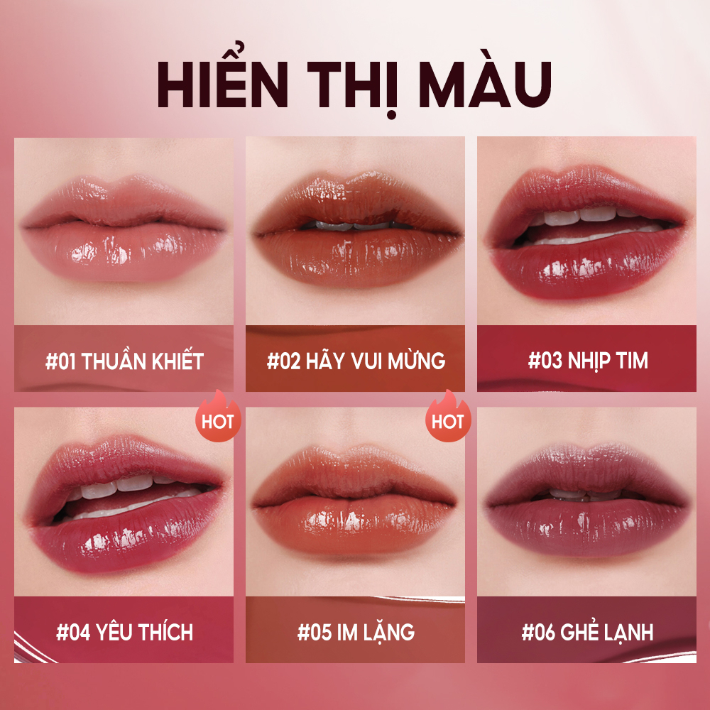 Son Môi Dạng Lỏng O.TWO.O Cấp Nước Dưỡng Ẩm Không Dính