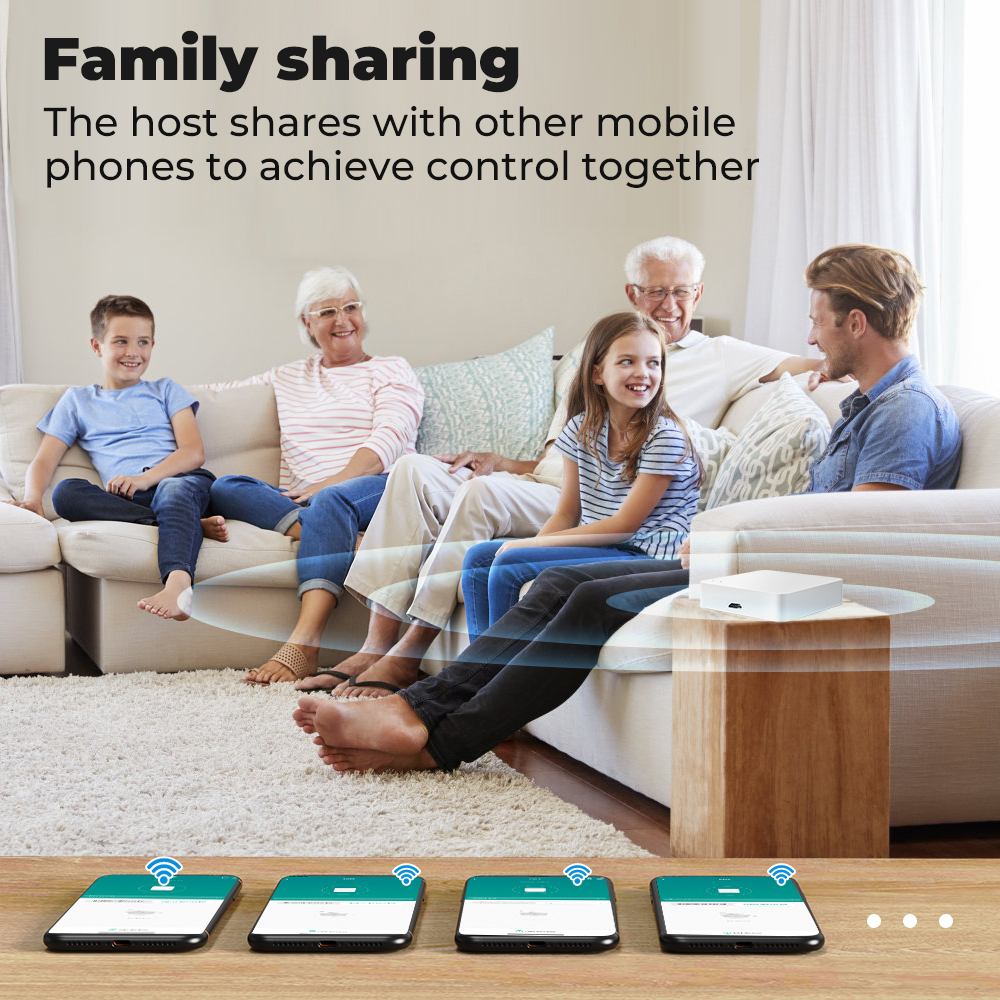 Hub điều khiển trung tâm ROVF Zigbee 3.0 WIFI Tuya cho gia đình