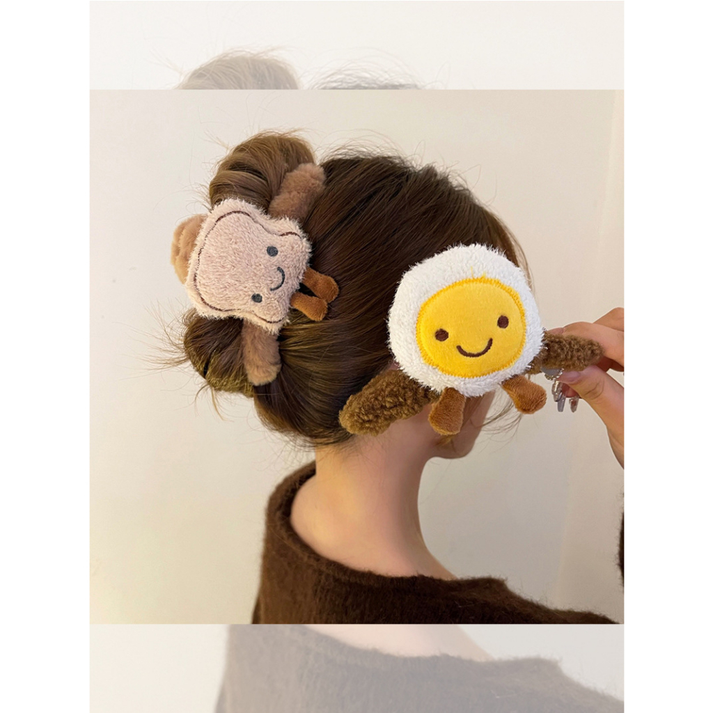 [Mei Que] Kẹp Tóc Cá Mập Nhồi Bông Cỡ Lớn Dễ Thương Thời Trang Thu Đông Mới Nổi Tiếng Dành Cho Bạn Nữ