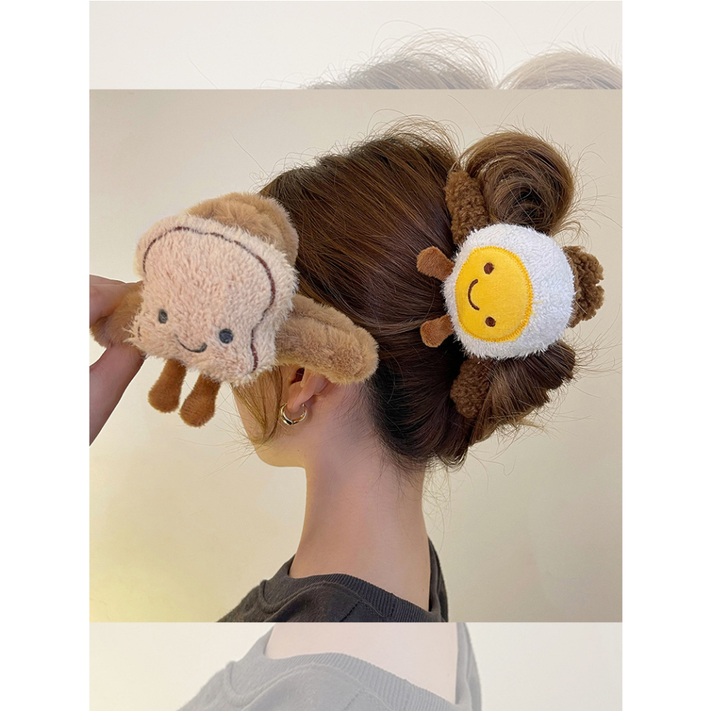 [Mei Que] Kẹp Tóc Cá Mập Nhồi Bông Cỡ Lớn Dễ Thương Thời Trang Thu Đông Mới Nổi Tiếng Dành Cho Bạn Nữ